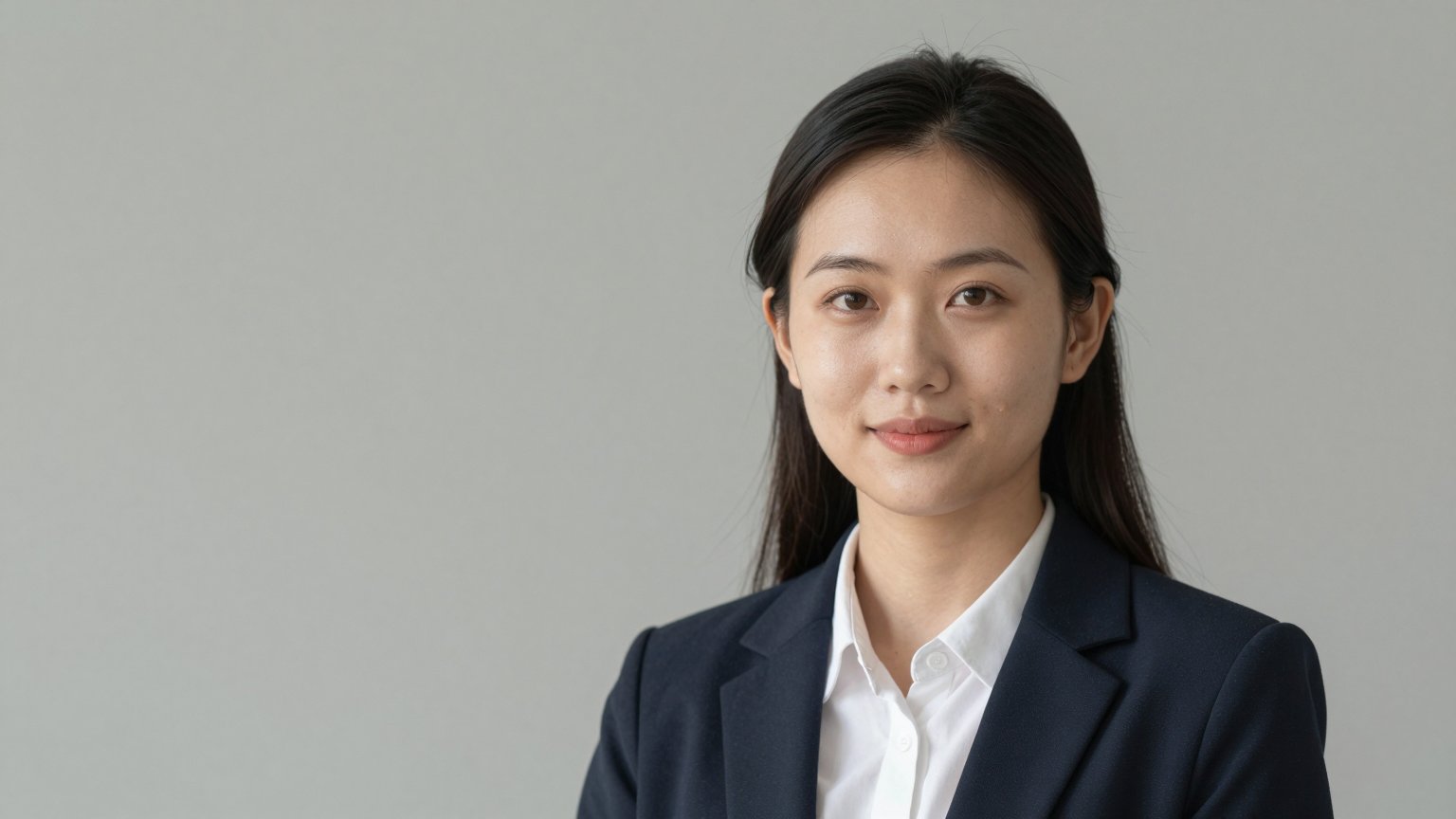 Portrait of a founding partner in a navy blazer