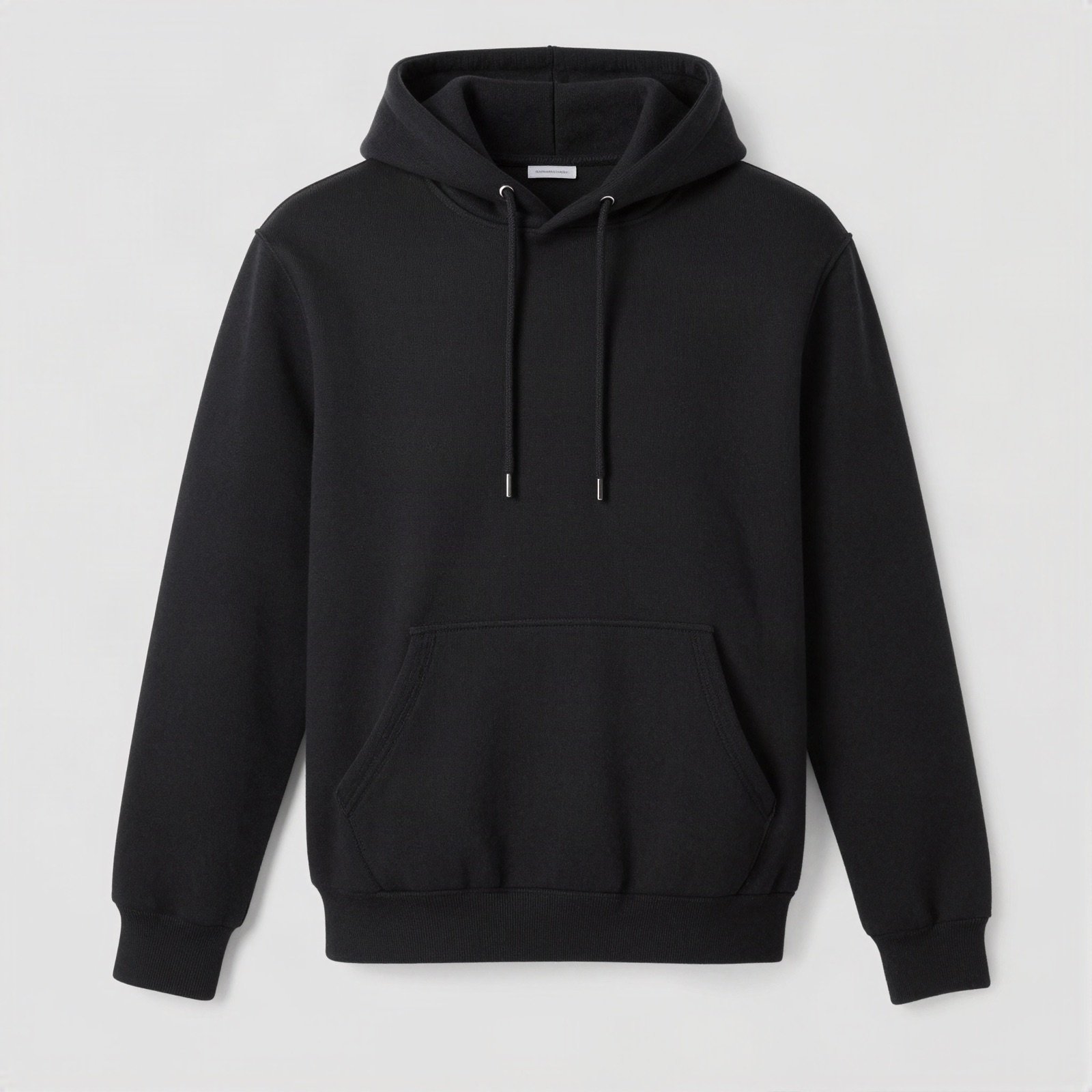 Black cotton hoodie