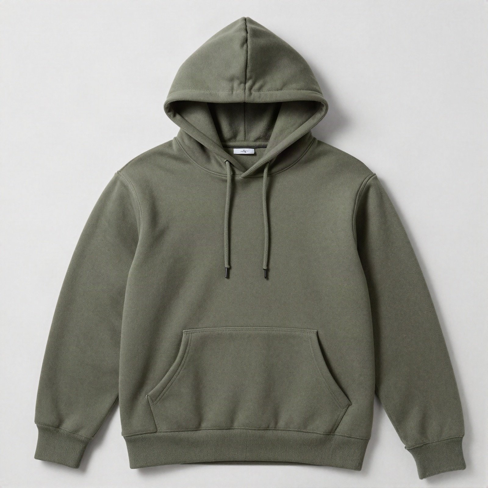 Olive green cotton hoodie