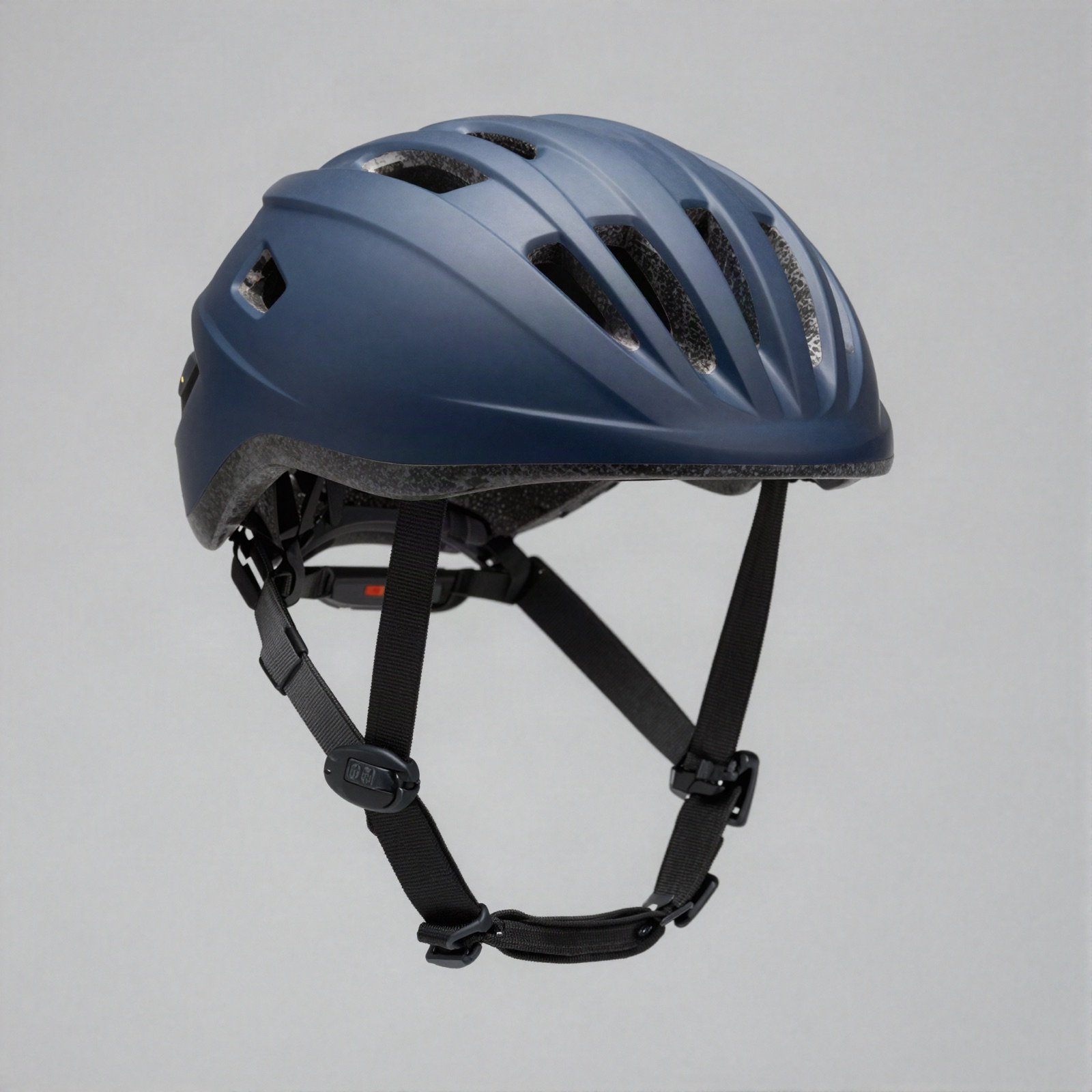 Navy blue ventilated bicycle helmet