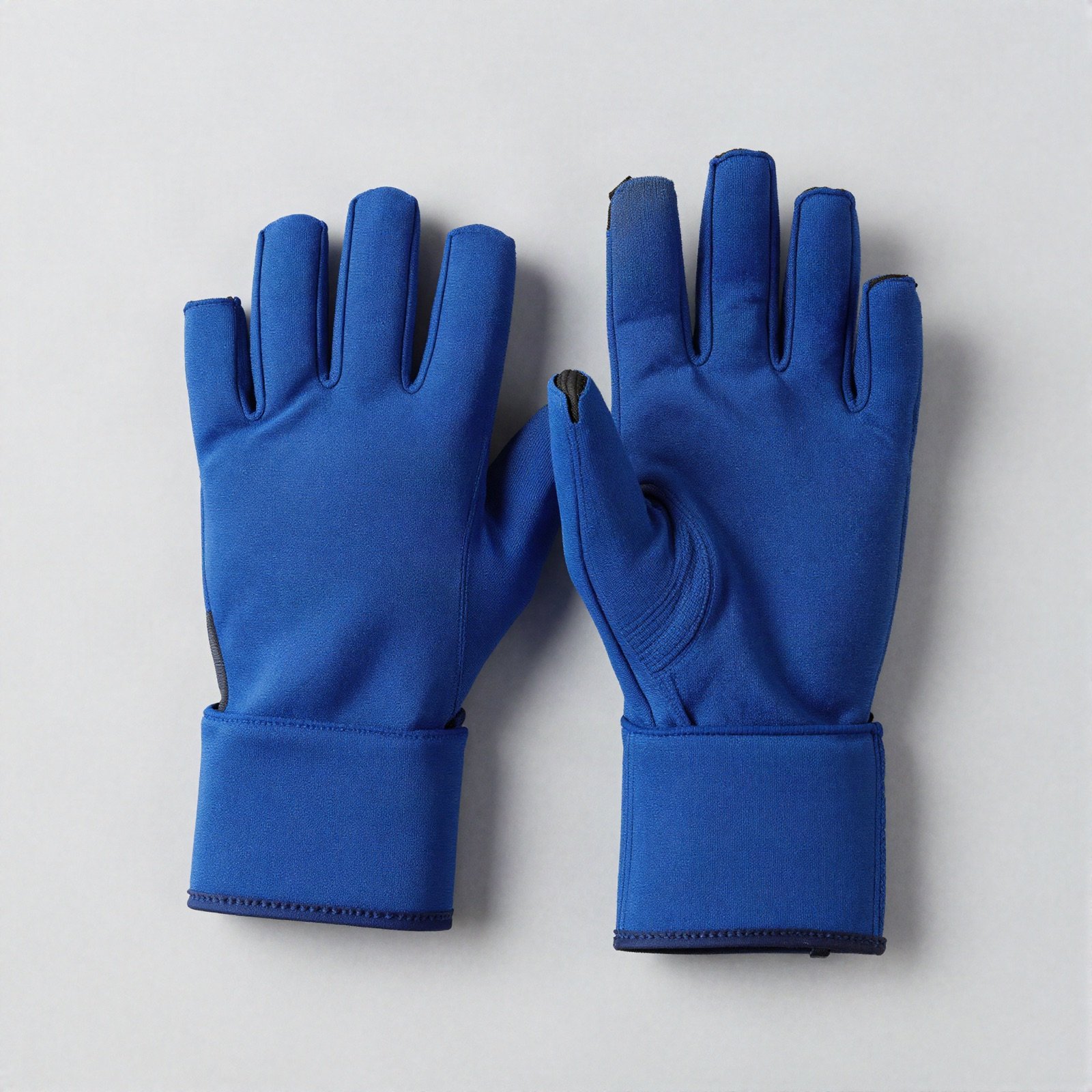 Pair of royal blue cycling gloves