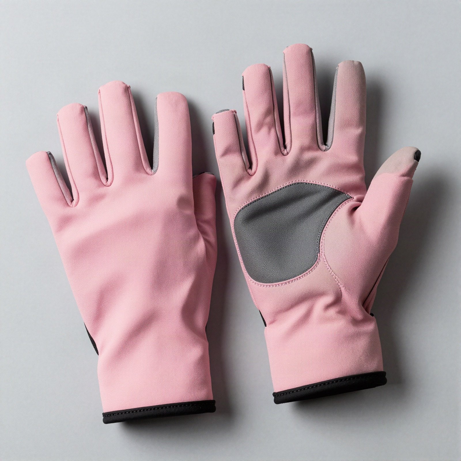 Pair of pink cycling gloves