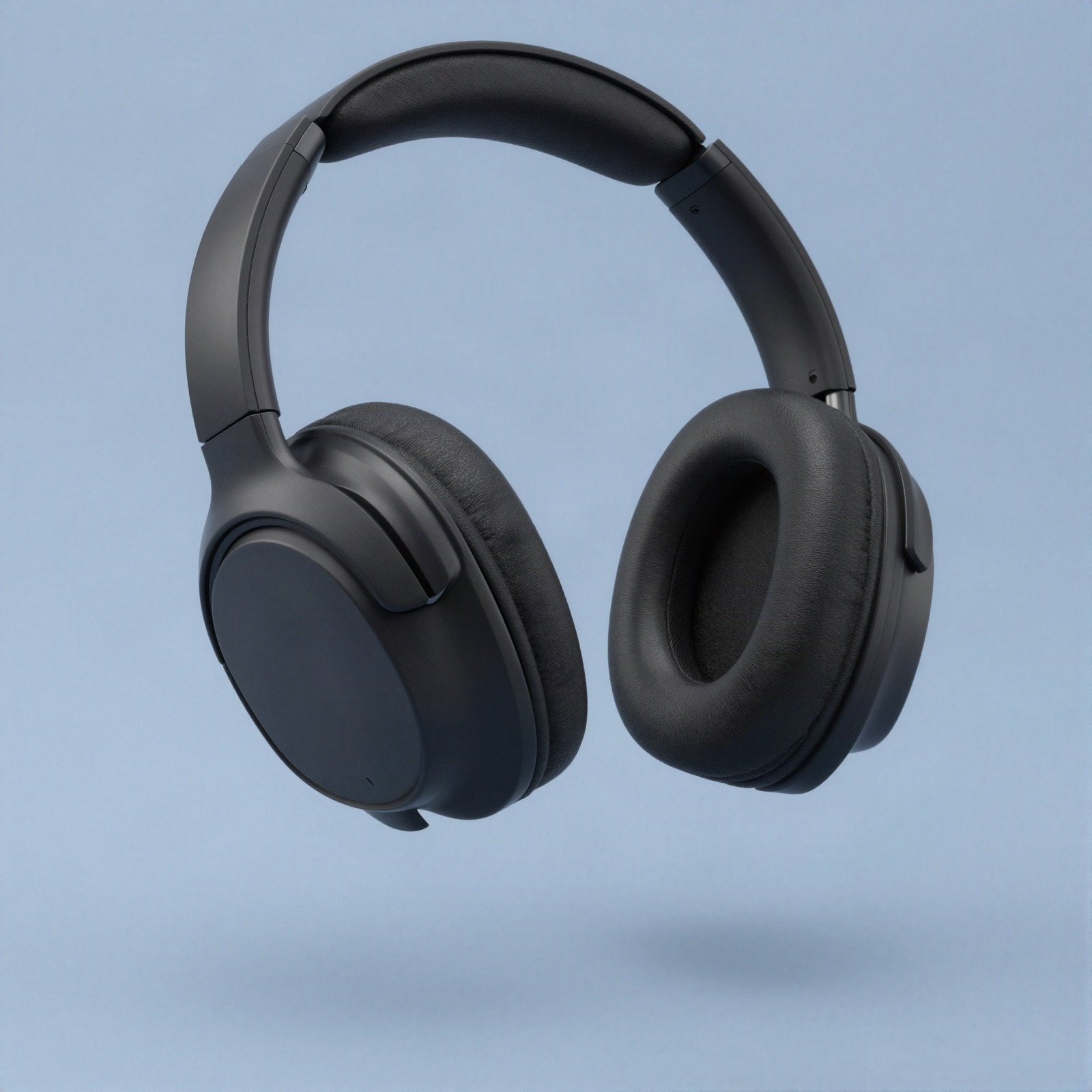 Matte black over-ear headphones