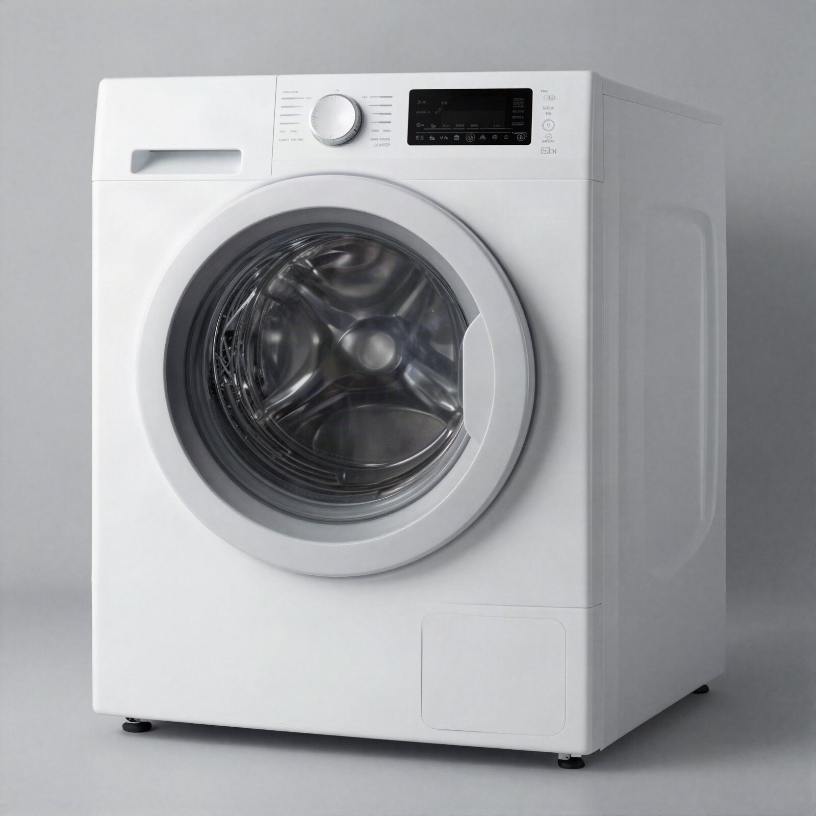Compact white front-loading heat pump dryer