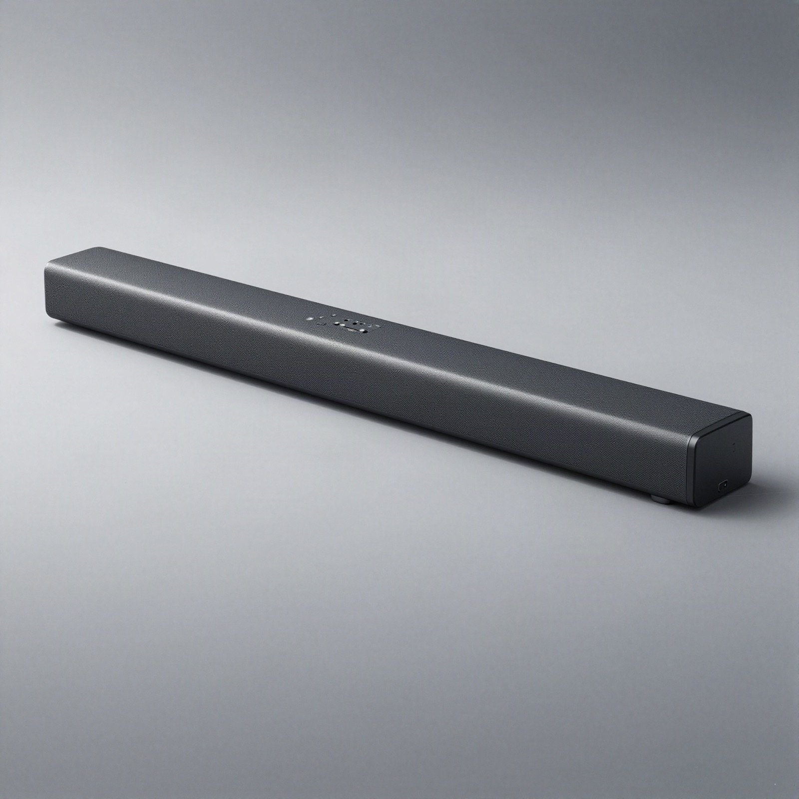 Slim dark grey soundbar