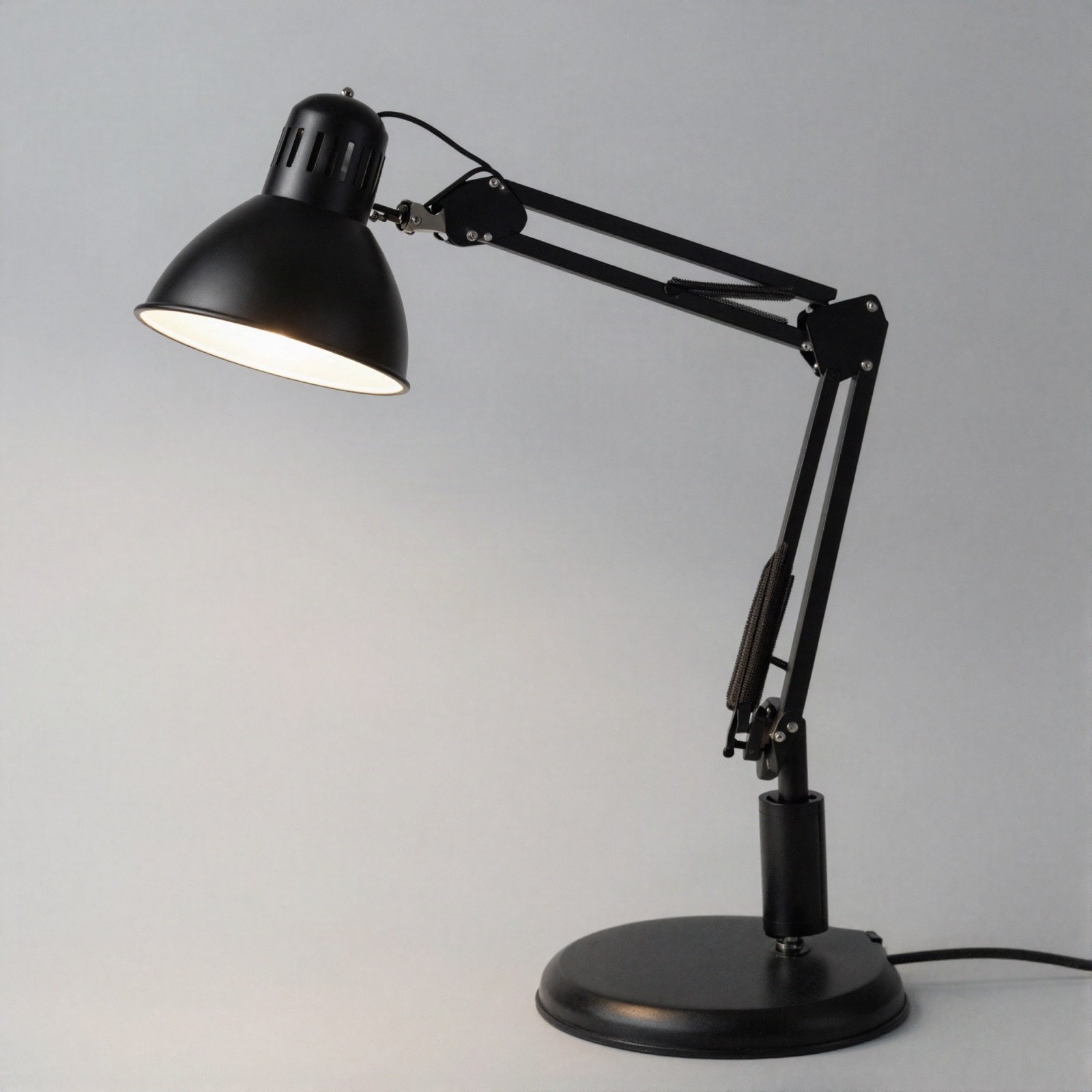 Black adjustable task desk lamp