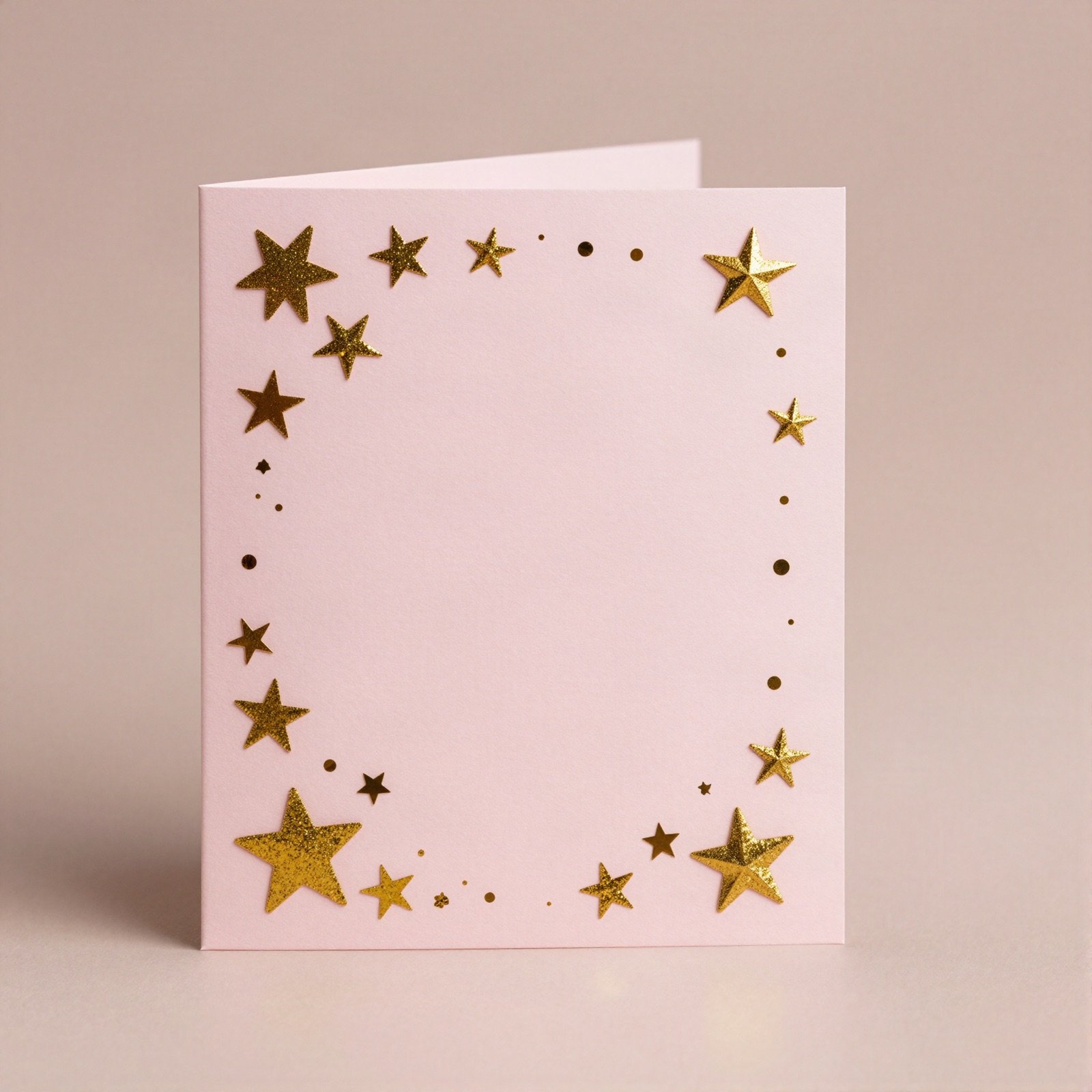 Handmade card with gold stars