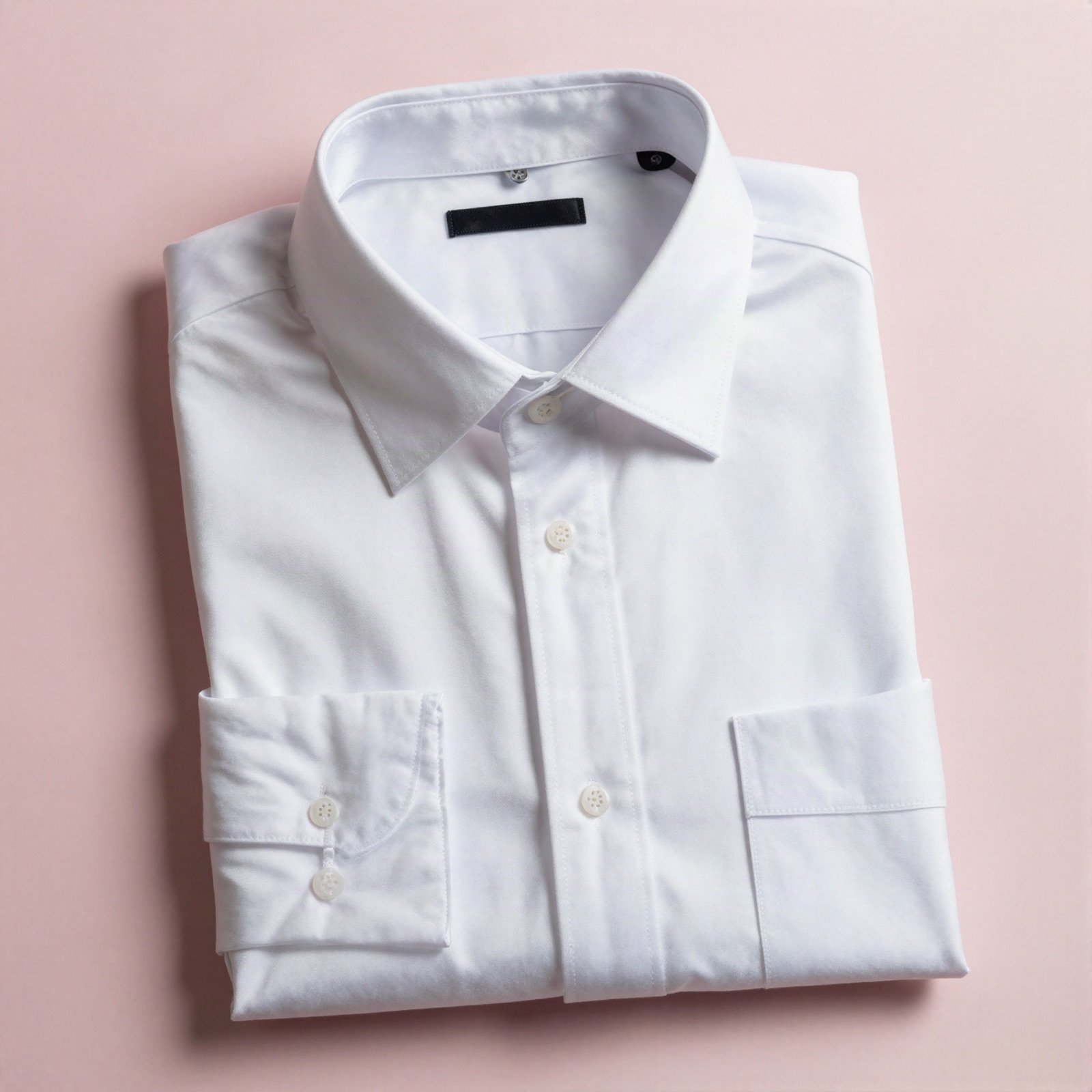 Folded white slim fit shirt