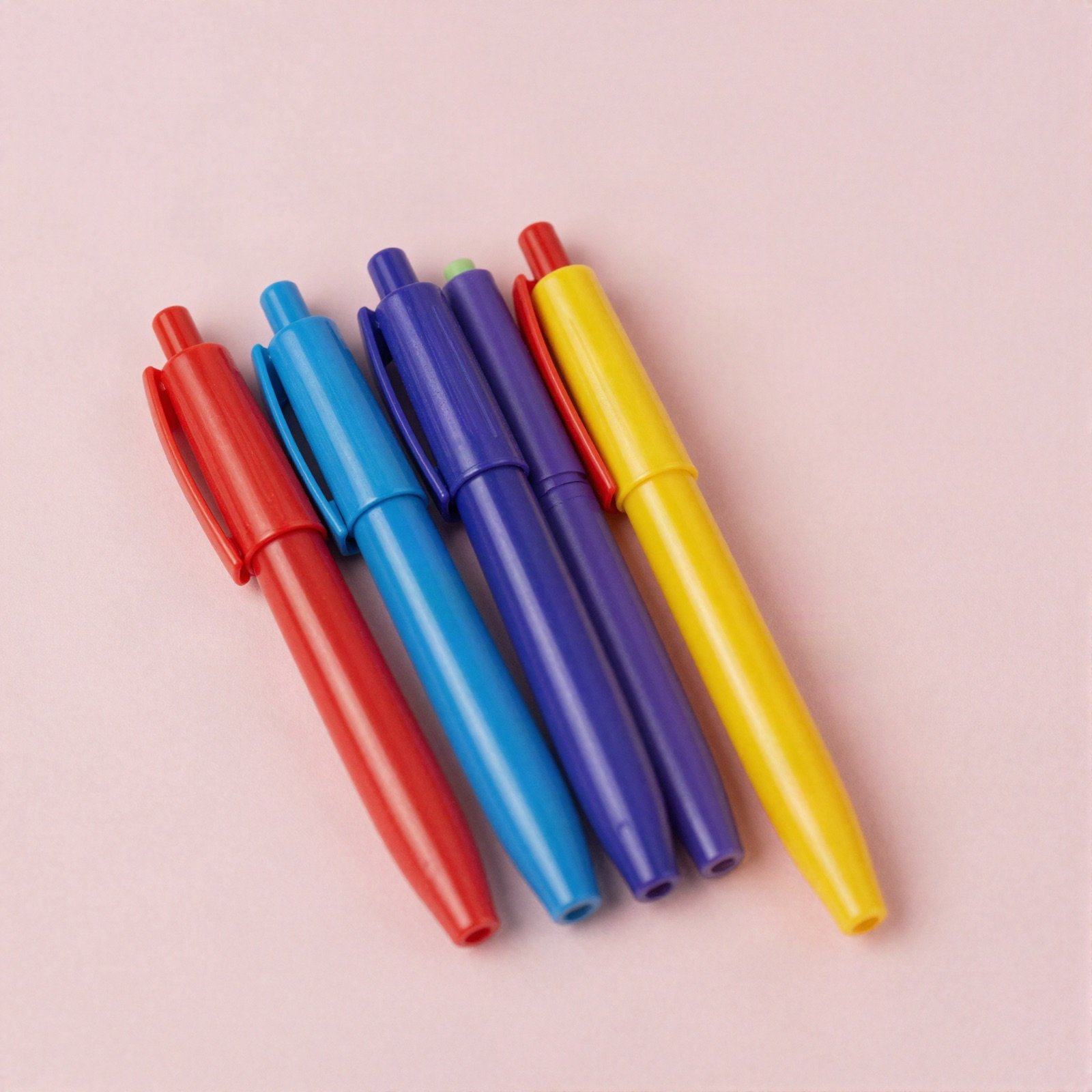 Colourful ballpoint pens