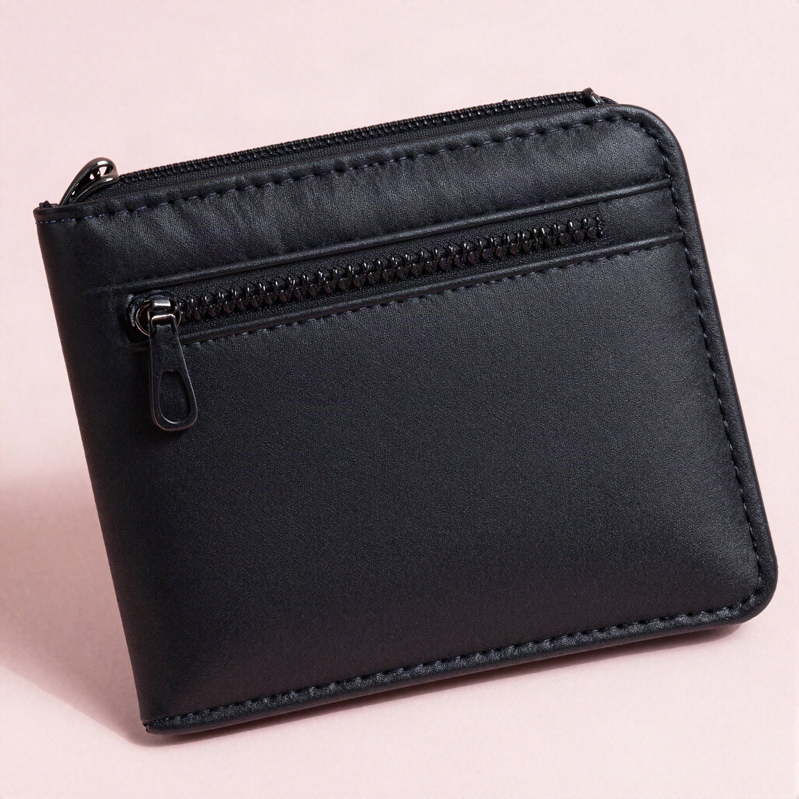 Black zip sport wallet