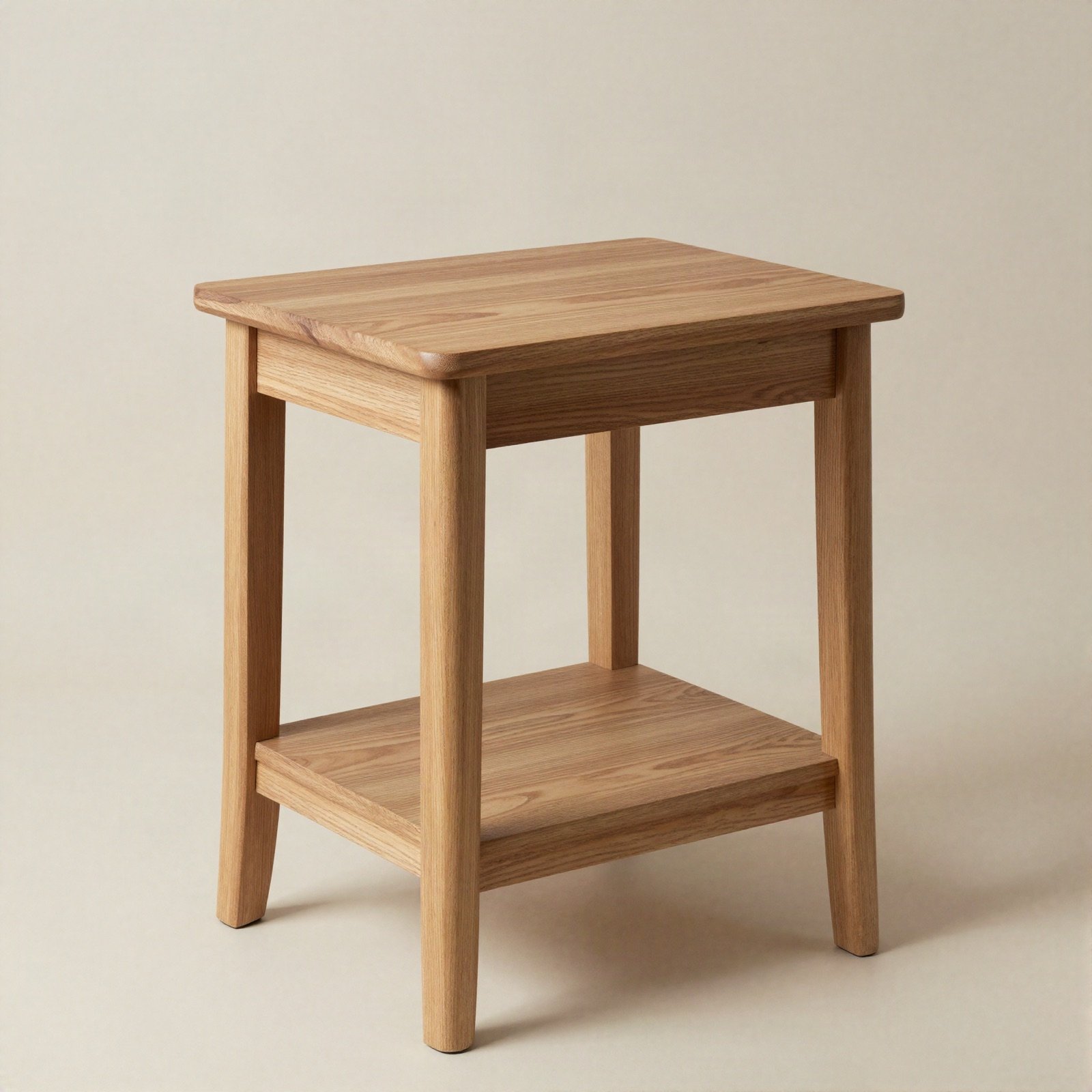 Small oak side table with a lower shelf