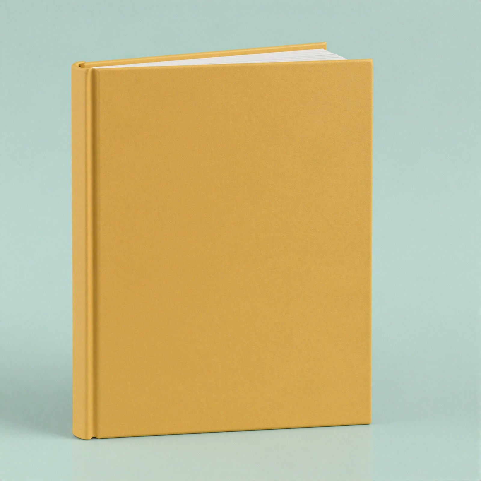 Hardcover book with a mustard yellow cover