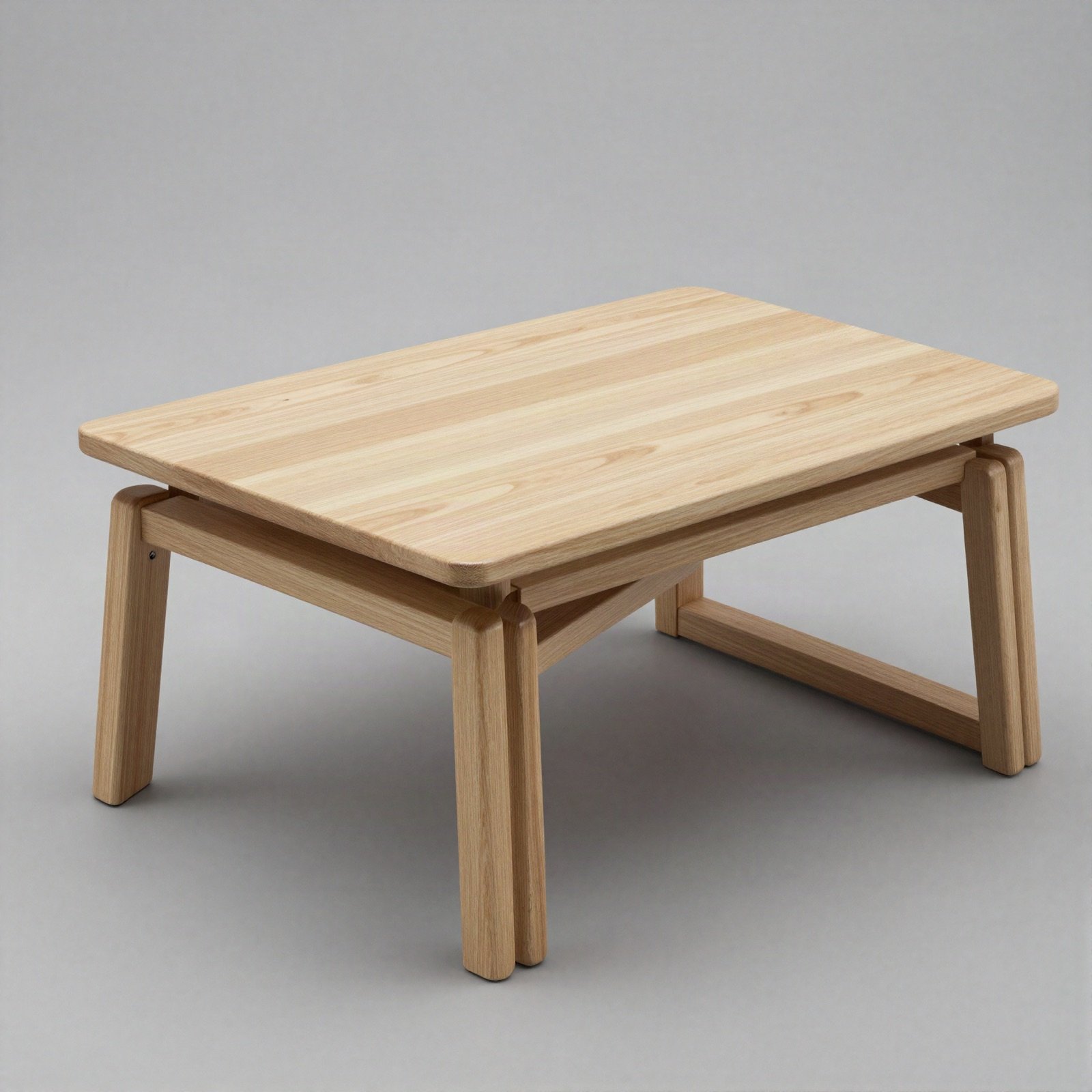 A light wooden coffee table