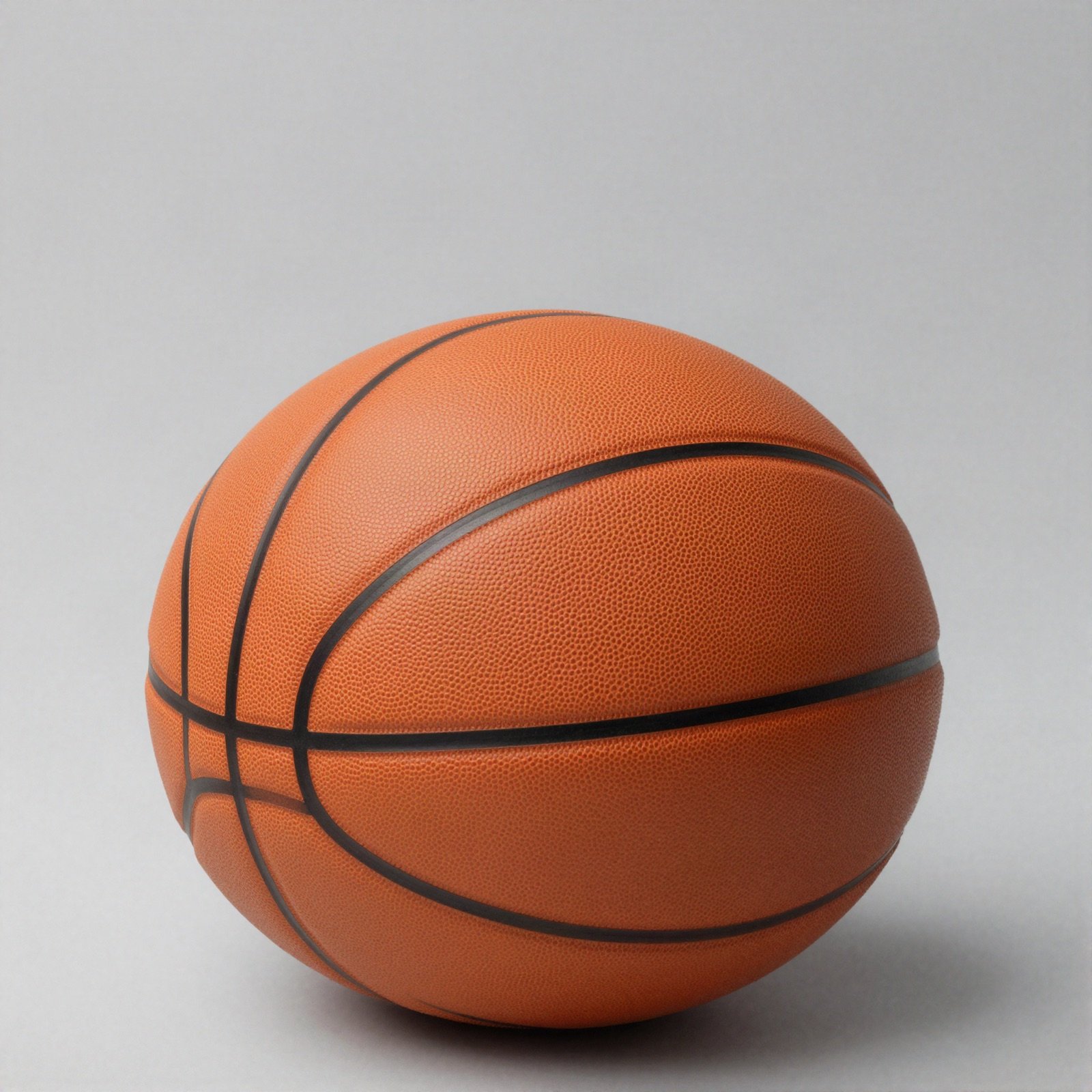 An orange composite leather basketball