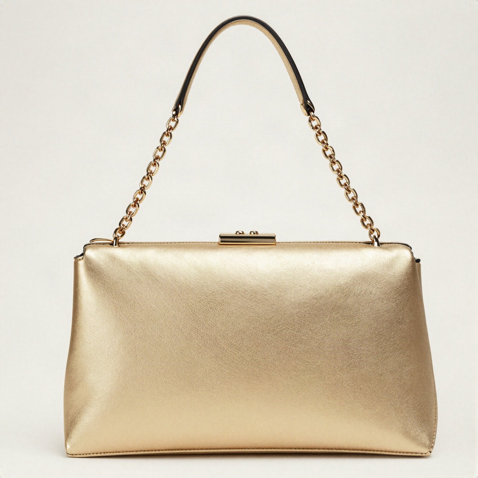 Gold-tone evening bag with a chain strap