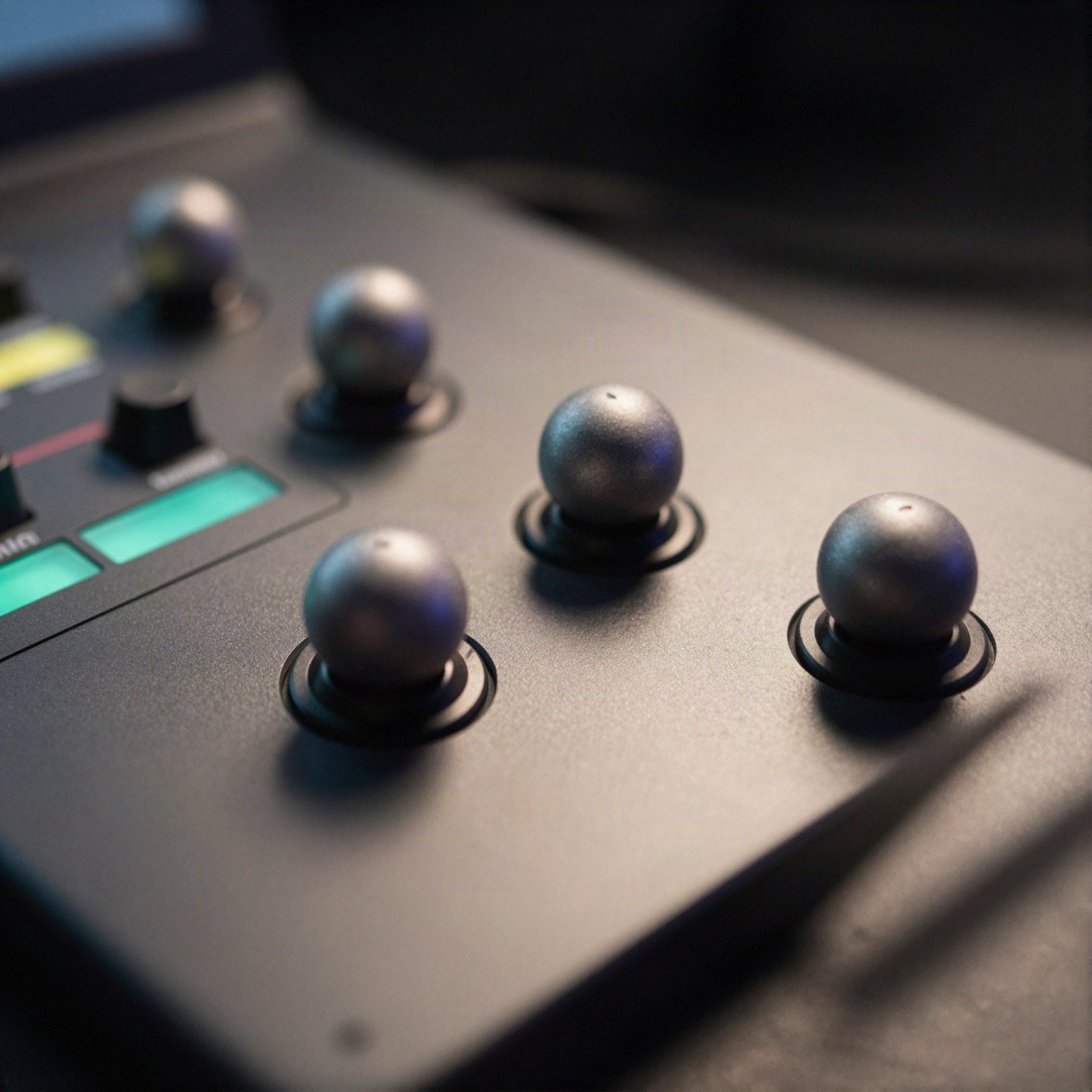 Colour grading panel with trackballs