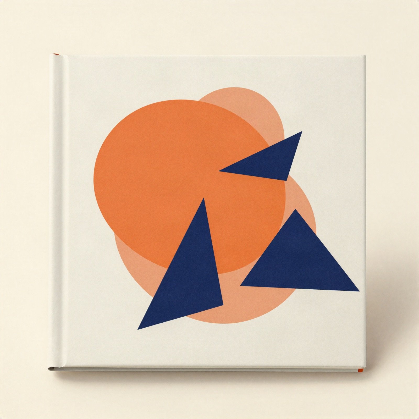 Book with a bold geometric cover design