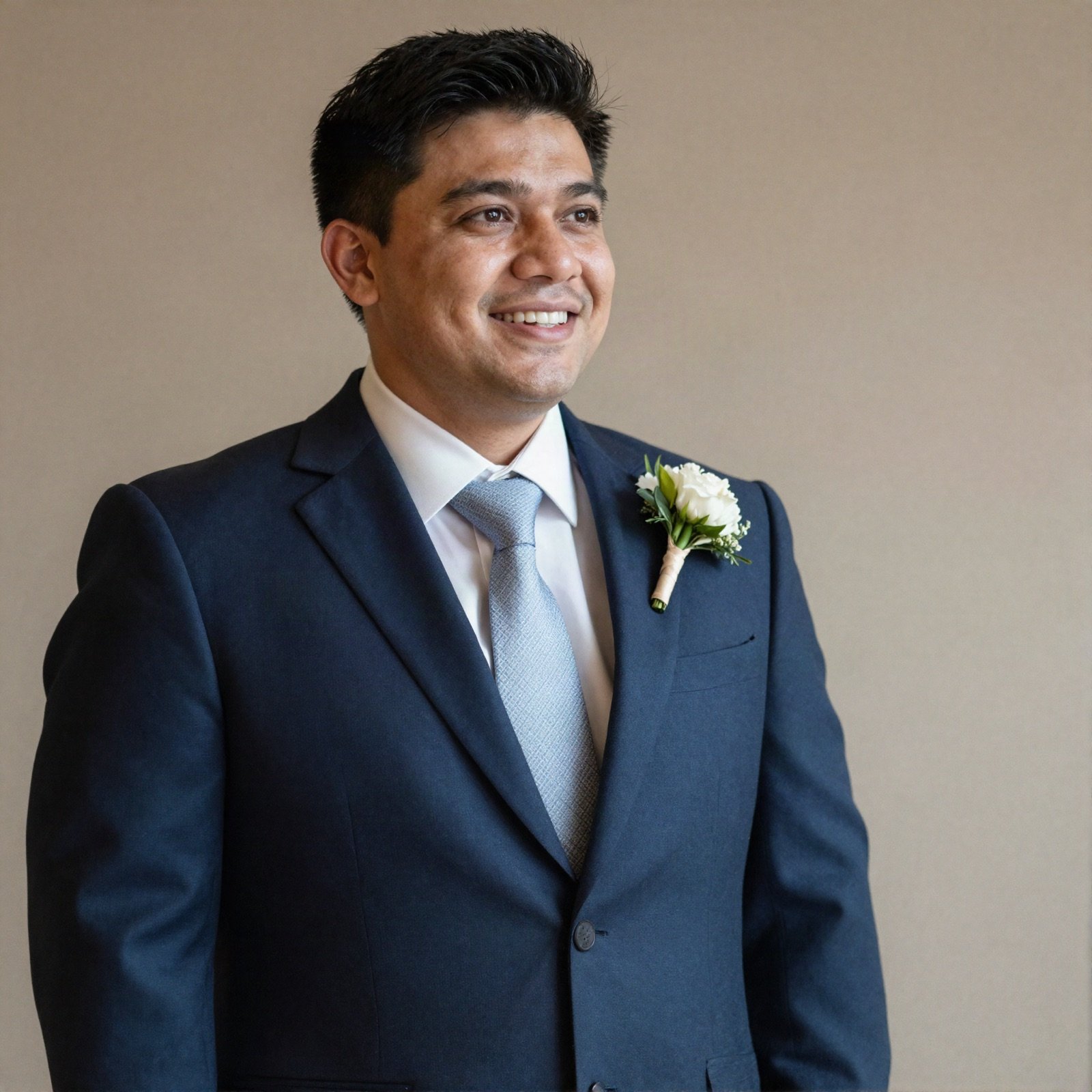 Portrait of the groom Fares